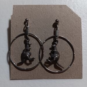 Vintage Kangaroo Hoop Earrings